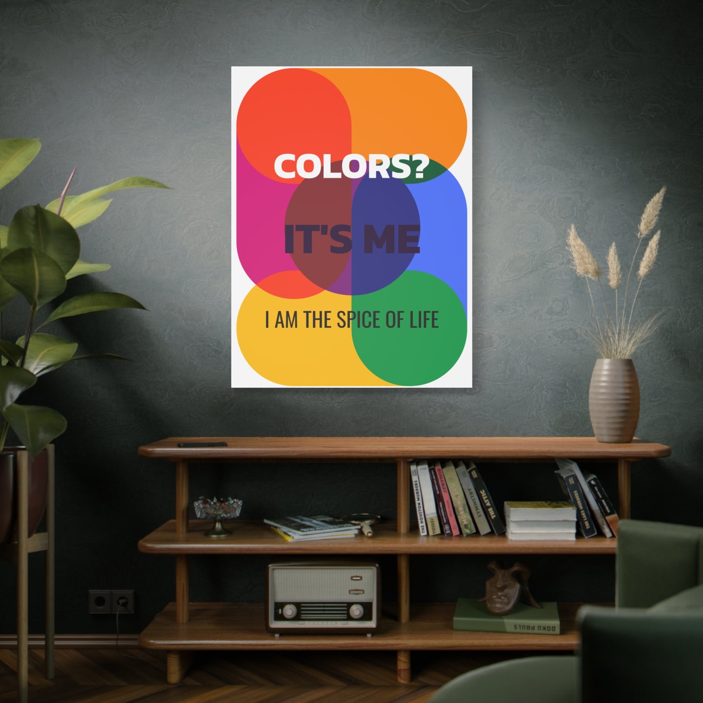 Witty Colorful Wall Decor, Vibrant Canvas Art