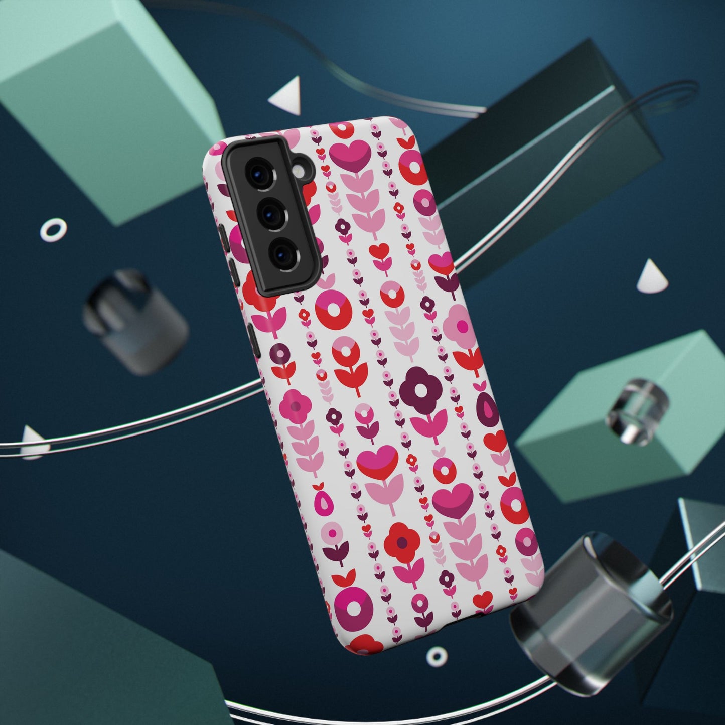 Floral Phone Case for iPhone & Samsung – Colorful Impact-Resistant Cover, Gift for Her