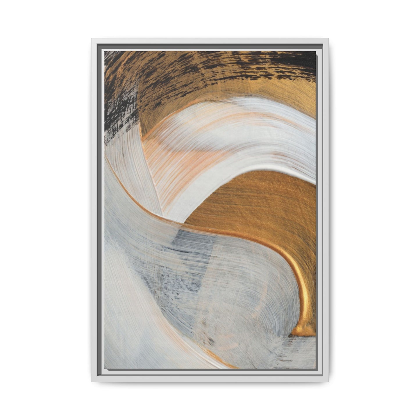 Neutral Abstract Framed Wall Art – Modern Boho Canvas Print for Home or Office | Minimalist Earth Tone Decor, Gift for Art Lovers