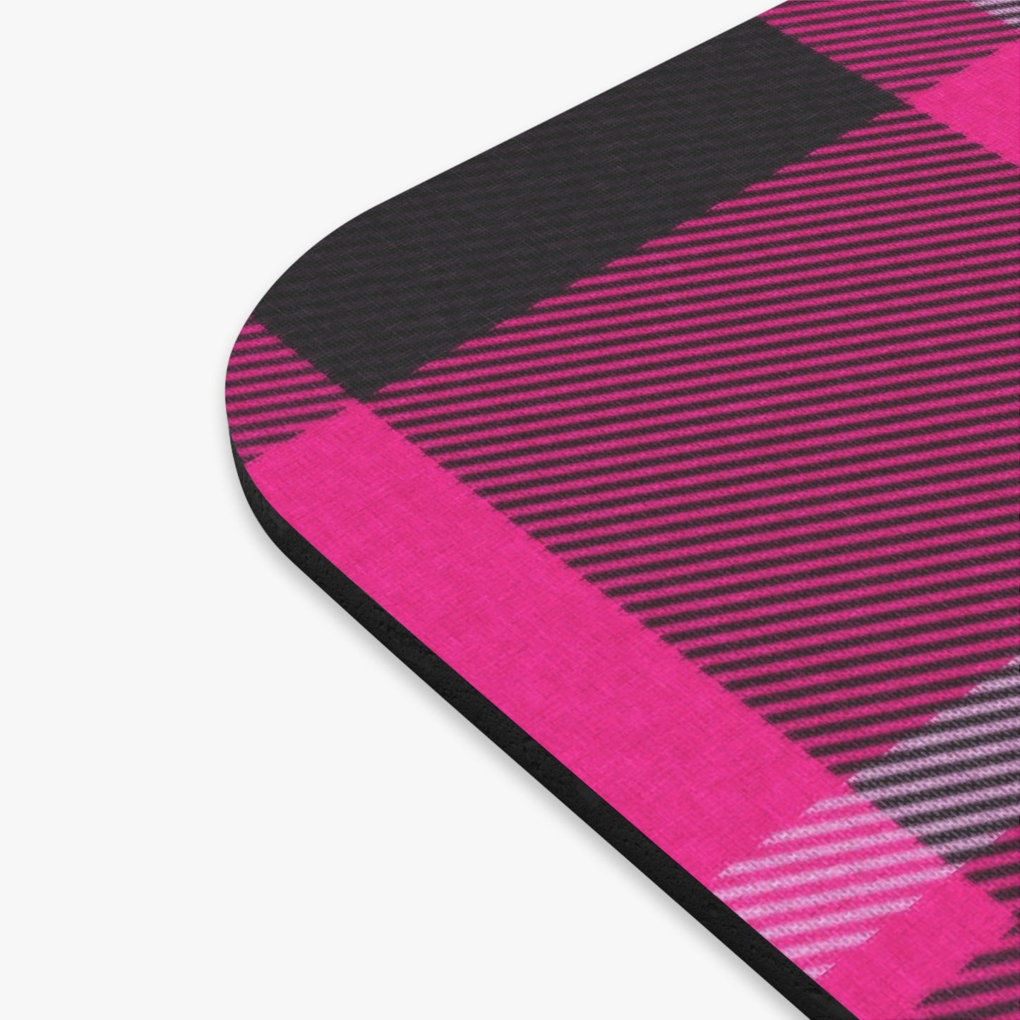 Mouse Pad Pink Plaid – Cute Desk Mat for Office, Students, Gamers, Stylish Computer Accessory