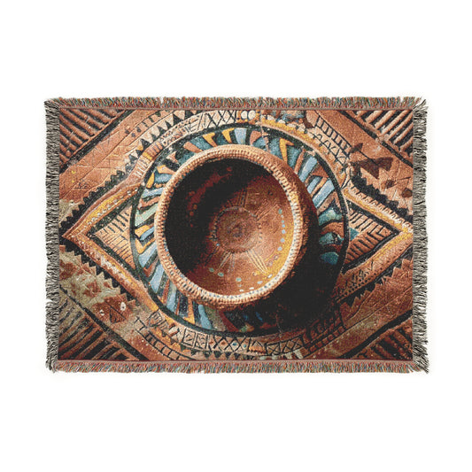 Moroccan Rug - Boho Handwoven Cotton – Soft Artistic Floor Tapestry for Living Room or Dining Area | Cozy Earthy Decor, Housewarming Gift
