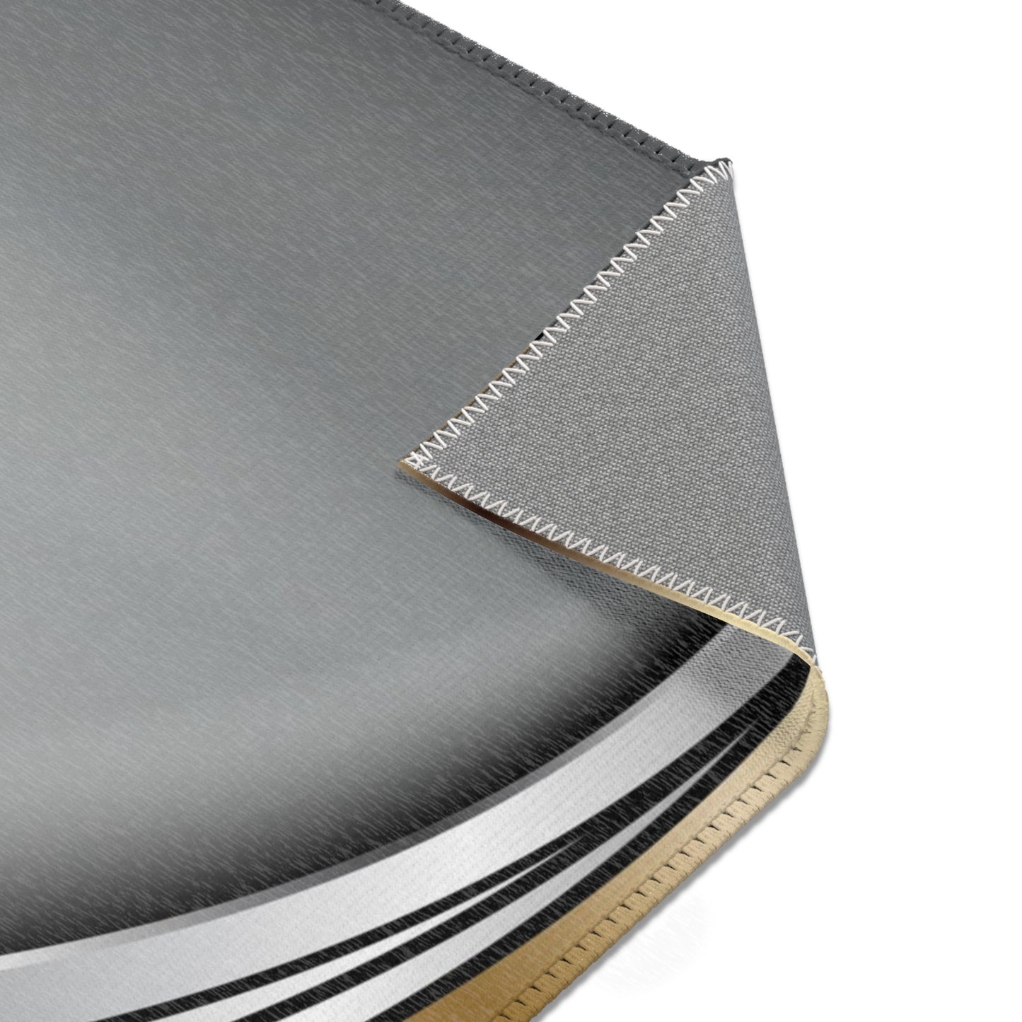 Silver and Gold Area Rug – Modern Metallic Floor Mat for Home Decor