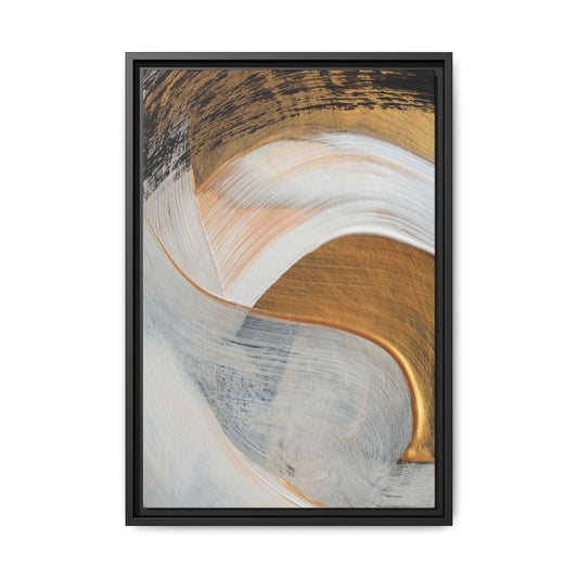 Neutral Abstract Framed Wall Art – Modern Boho Canvas Print for Home or Office | Minimalist Earth Tone Decor, Gift for Art Lovers
