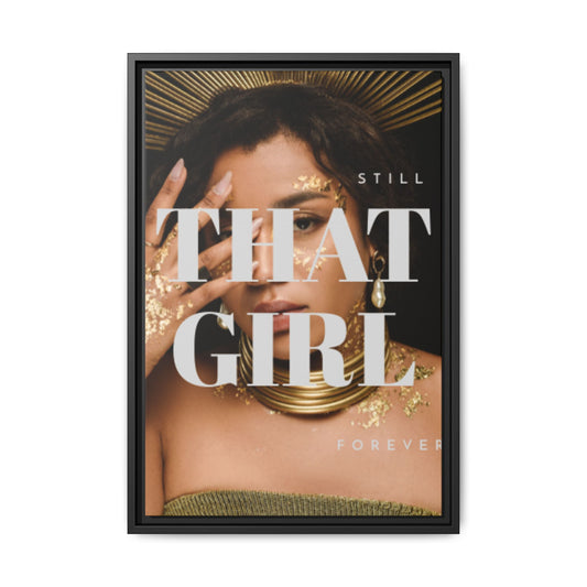 Bold Statement Matte Canvas Wall Art – 'That Girl' Motivational Home Office Decor – Modern Inspirational Artwork – Gift for Entrepreneurs & Creatives