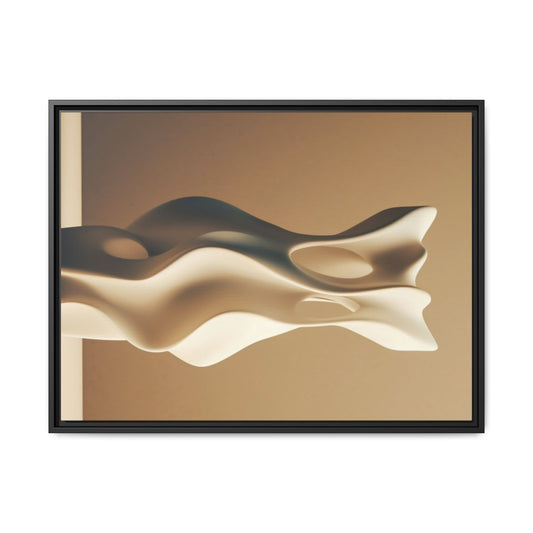 Wabi Sabi Wall Art – Brown Minimalist Framed Canvas for Modern Neutral Decor | Earth Tone Abstract Print for Living Room or Bedroom