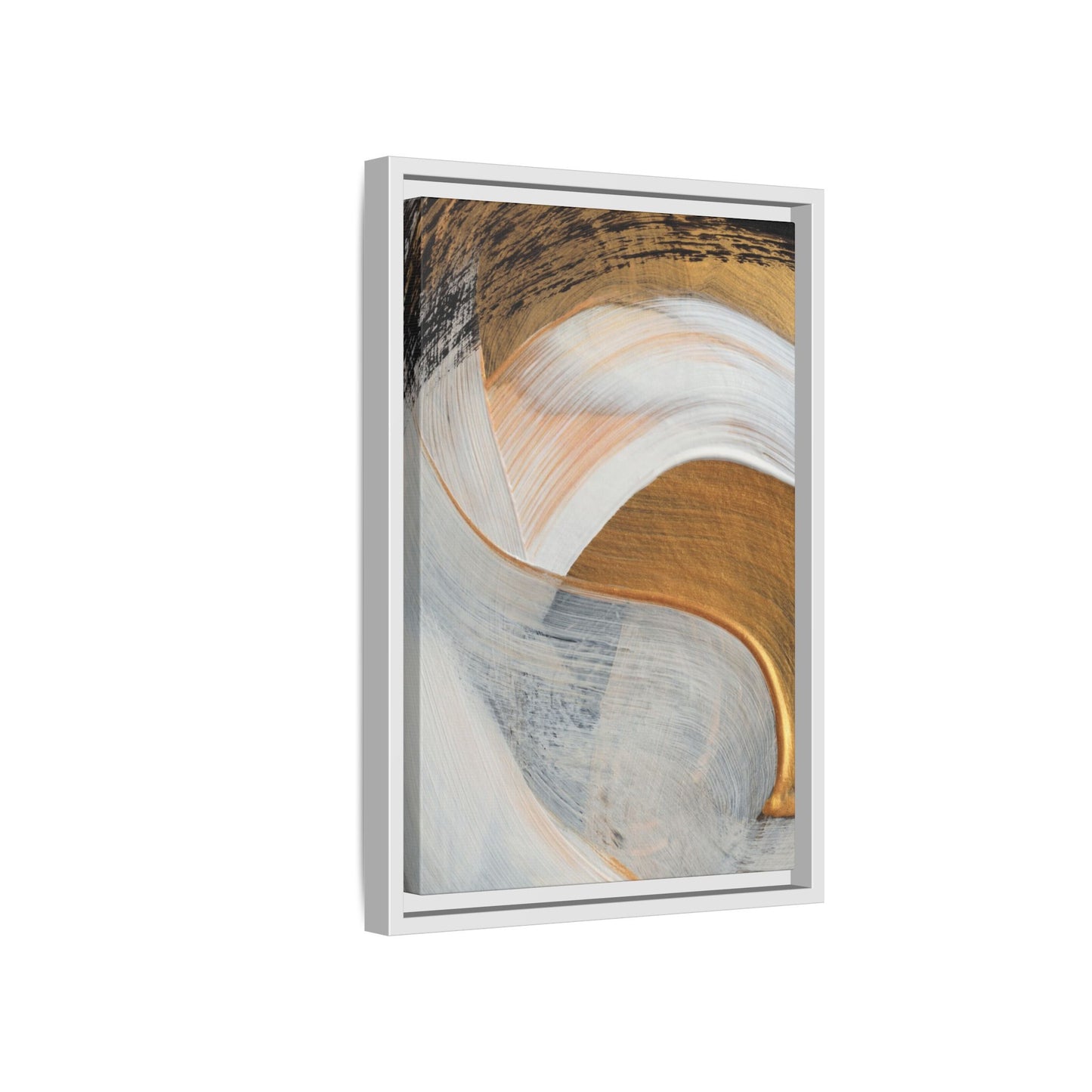Neutral Abstract Framed Wall Art – Modern Boho Canvas Print for Home or Office | Minimalist Earth Tone Decor, Gift for Art Lovers