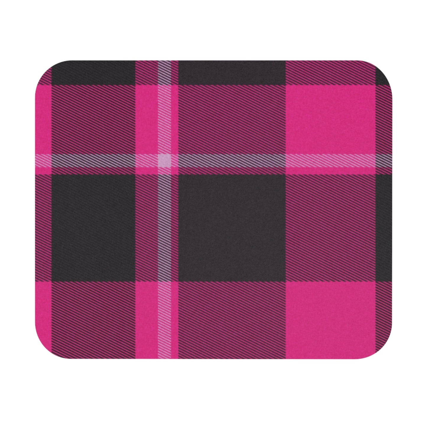 Mouse Pad Pink Plaid – Cute Desk Mat for Office, Students, Gamers, Stylish Computer Accessory
