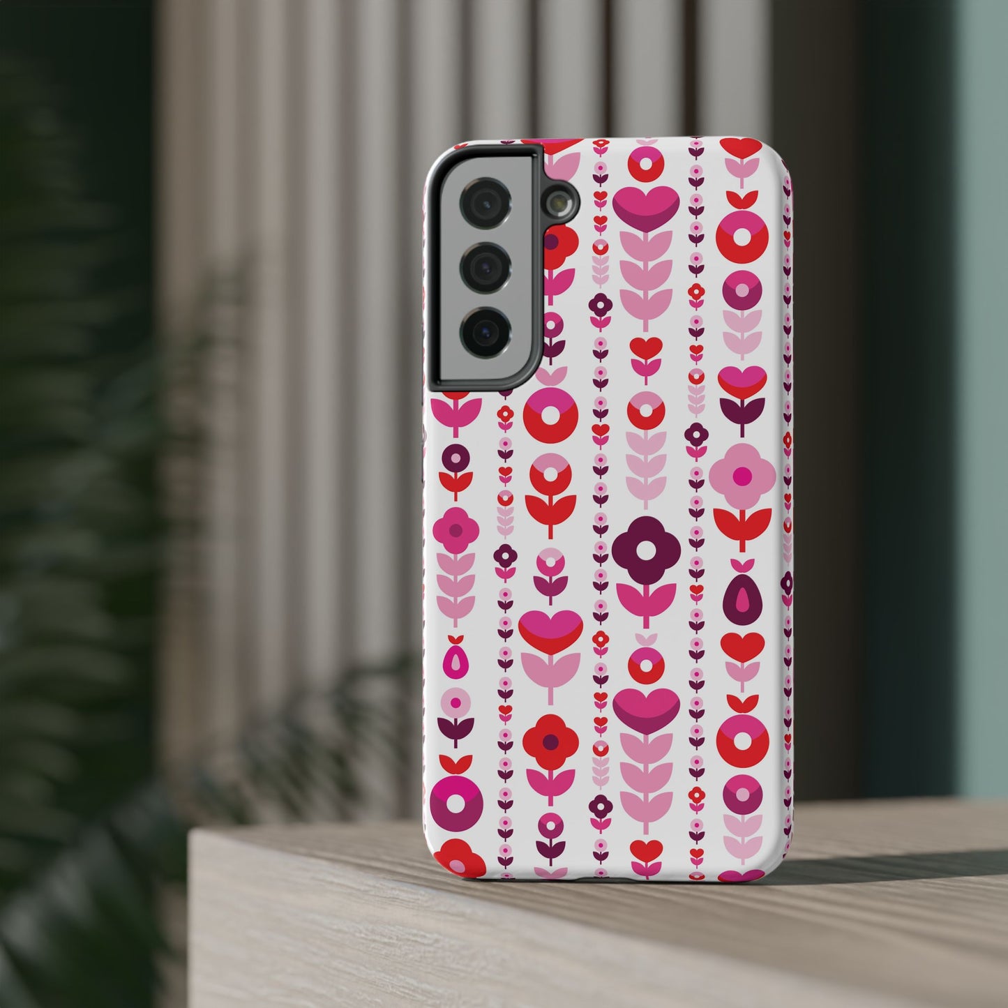 Floral Phone Case for iPhone & Samsung – Colorful Impact-Resistant Cover, Gift for Her