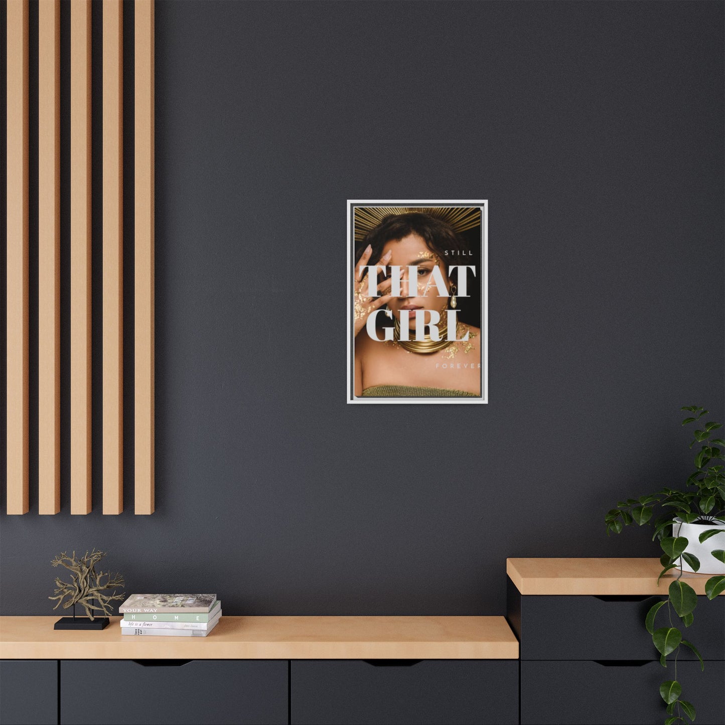 Bold Statement Matte Canvas Wall Art – 'That Girl' Motivational Home Office Decor – Modern Inspirational Artwork – Gift for Entrepreneurs & Creatives