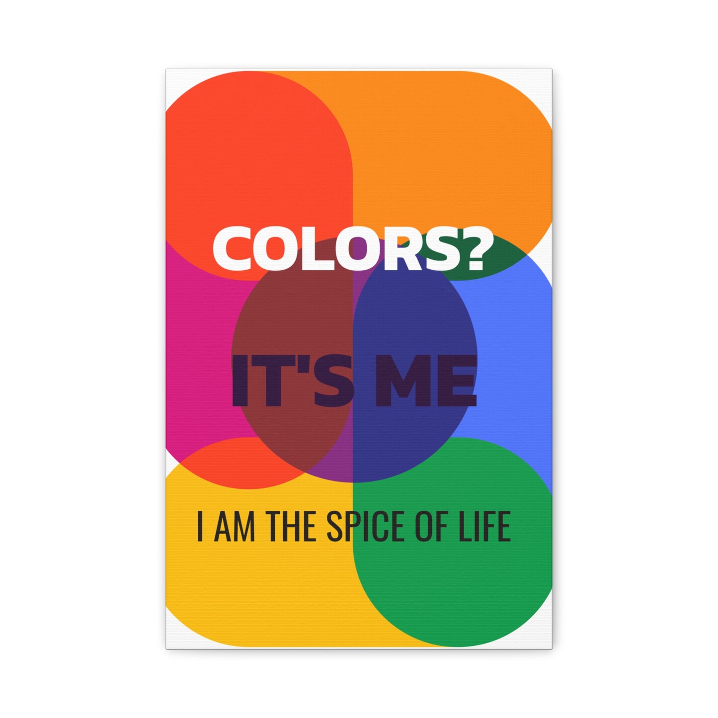 Witty Colorful Wall Decor, Vibrant Canvas Art