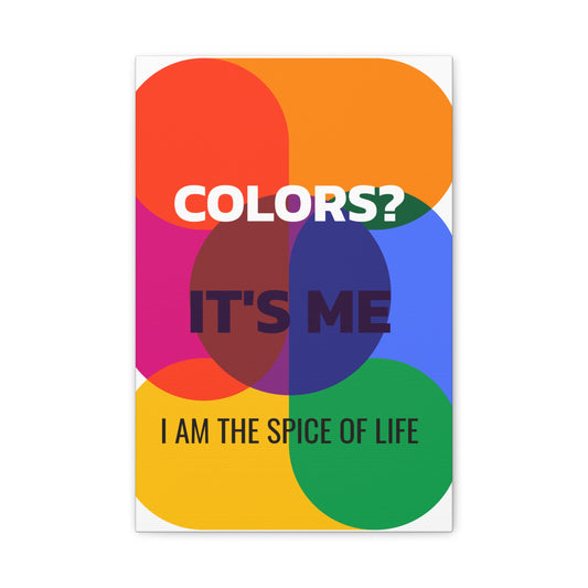 Witty Colorful Wall Decor, Vibrant Canvas Art