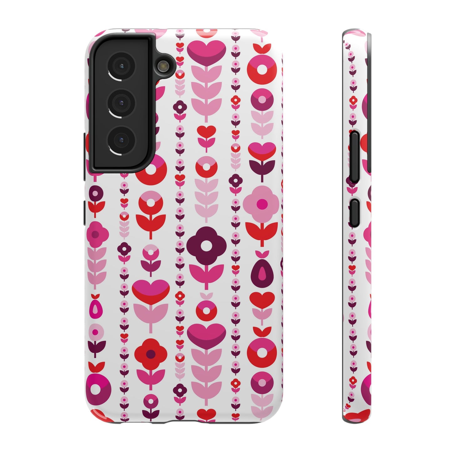 Floral Phone Case for iPhone & Samsung – Colorful Impact-Resistant Cover, Gift for Her
