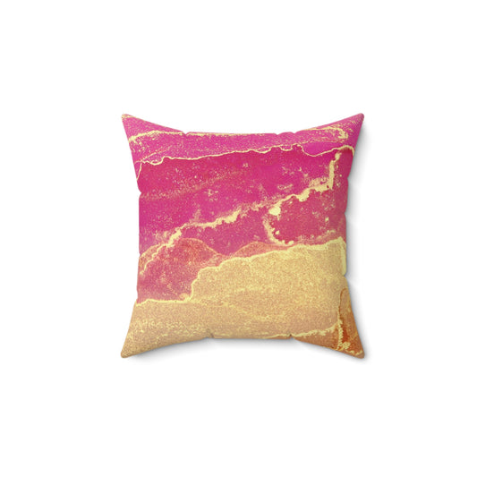 Pink Abstract Throw Pillow – Vibrant Decorative Accent for Sofa or Bed