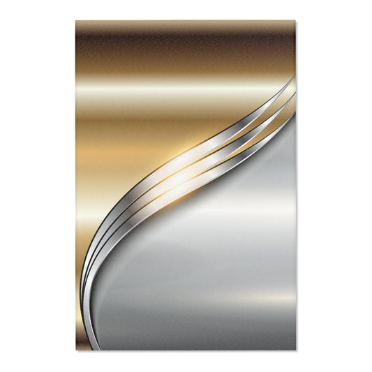 Silver and Gold Area Rug – Modern Metallic Floor Mat for Home Decor